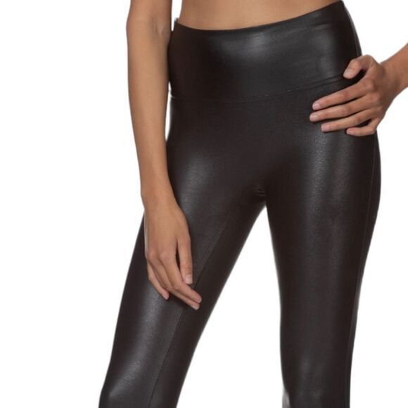 Spanx Black Leggings High Rise Women's Sz L‎ Comfy Stretch Slimming Leggings - Picture 15 of 15